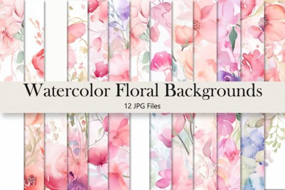 Download Soft Pastel Watercolor Flower Borders - Watercolor flower Collection