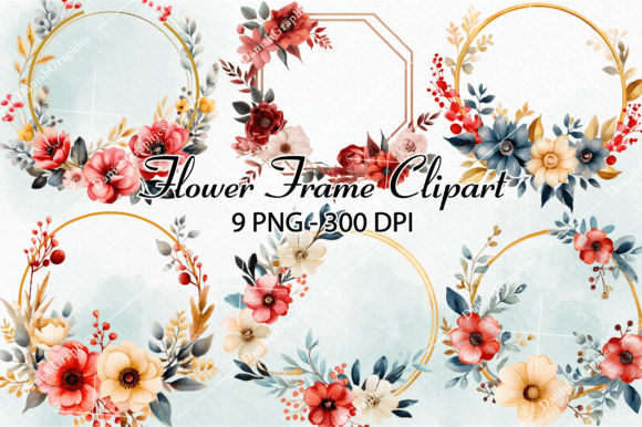 Download Watercolor Flower Frame Clipart - Watercolor flower Collection