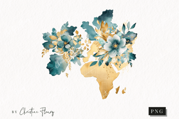 Download Watercolor Flower Map Clipart - Watercolor flower Collection