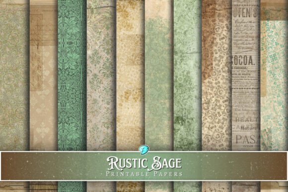 Download Rustic Sage Printable Papers - Printable paper Collection