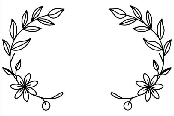 Download Floral Line Art Border Design - Floral line art border Collection