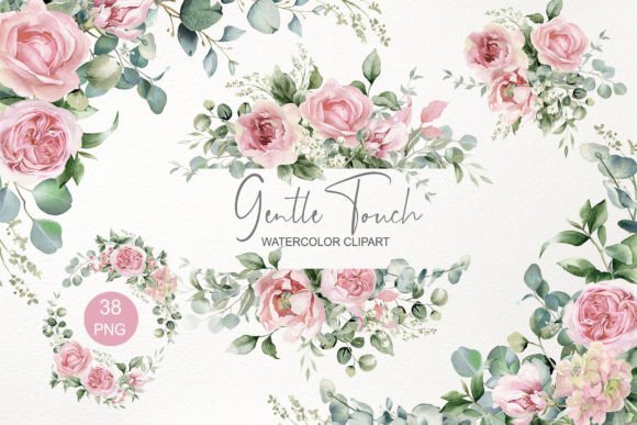 Download Pink Floral Clipart. Watercolor Flowers - Watercolor flower Collection
