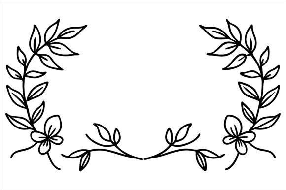 Download Floral Line Art Border Design - Floral line art border Collection