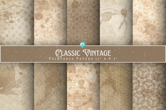 Download Classic Vintage Printable Papers - Printable paper Collection