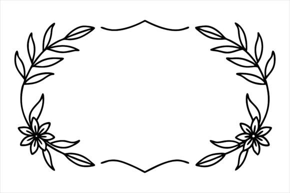 Download Floral Line Art Border Design - Floral line art border Collection